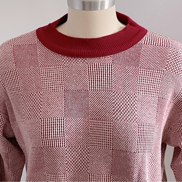 Bobbie Brooks Sport Vintage Pullover Sweater- Red and White- Size Small - Picture 2 of 6